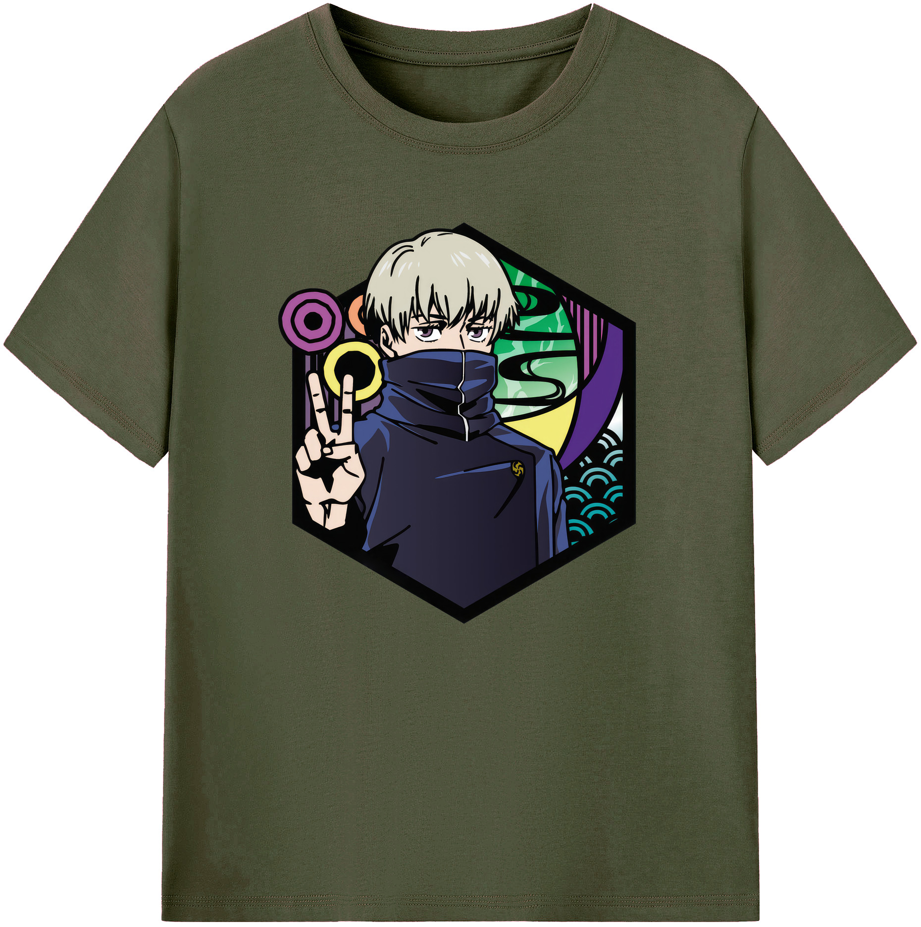 （画像用） 呪術廻戦 Jujutsu Kaisen 綿100％ メンズ半袖Tシャツ｜肌触りやわらか＆通気性
